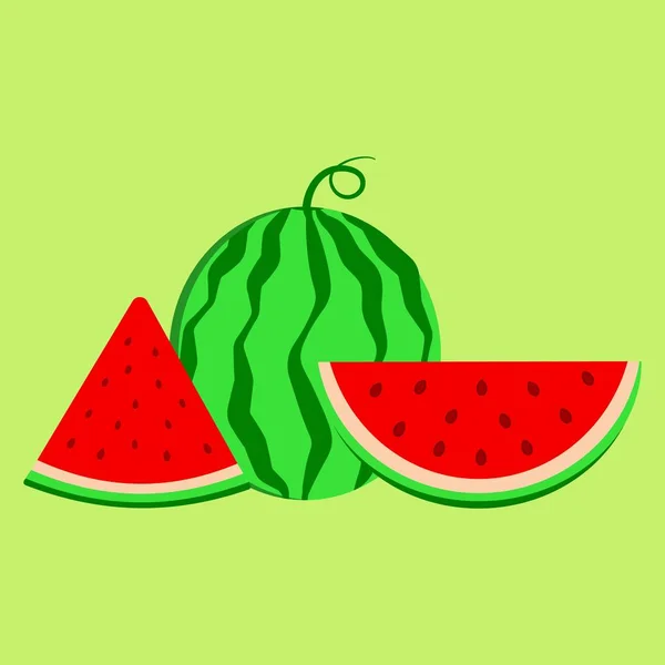 Watermelon Vector Illustration Background — Stock Vector