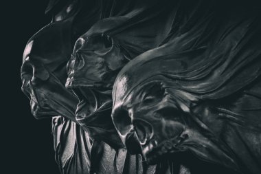 Korkunç kafatası uçak tatili. Cadılar Bayramı için kartları oluşturmak için kullanılan.