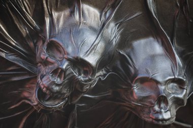 Korkunç kafatası uçak tatili. Cadılar Bayramı için kartları oluşturmak için kullanılan.