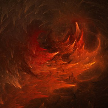 koyu renkli fraktal desen, yaratıcı grafik tasarım için dijital sanat 