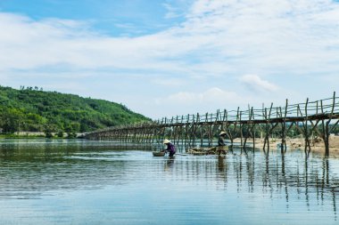 TUY HOA, PHU YEN, VIETNAM, April 14th, 2018: Ong Cop bridge woods Phu Yen, Vietnam