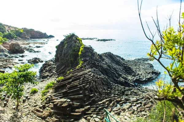 Seascape Vulkáni Kőzetek Phu Jen Vietnam — Stock Fotó