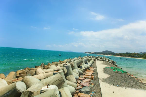 Pantai Indah Dengan Langit Biru Mui Provinsi Binh Thuan Vietnam — Stok Foto