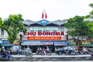 Dong Ba, Hue, Vietnam, 28 Nisan 2018: Dong ba Pazar Hue, Vietnam için