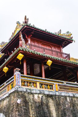 Hue, Vietnam, 28 Nisan 2018: Nguyen Kraliyet Sarayı İmparatorluk Hanedanı Hue, Vietnam için