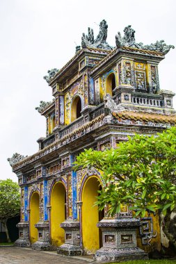 Hue, Vietnam, 28 Nisan 2018: Kapısı'nın yasak şehrinin Hue, Vietnam