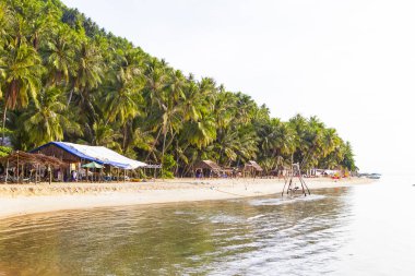 Oğlu ada, Kien Giang, Vietnam kumsalda. Phu Quoc Adası