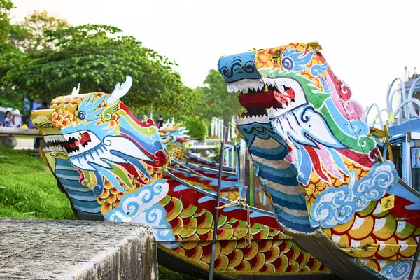 Water Dragons Huong River Hue Vietnam — Stock Photo, Image