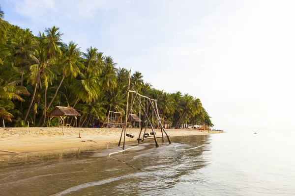 Spiaggia Sull Isola Son Kien Giang Vietnam Vicino All Isola — Foto Stock