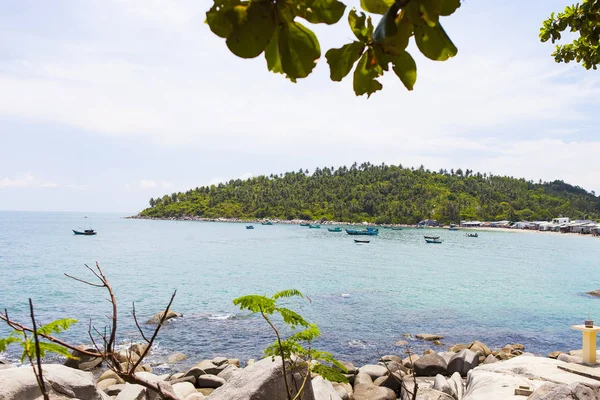 Spiaggia Sull Isola Son Kien Giang Vietnam Vicino All Isola — Foto Stock