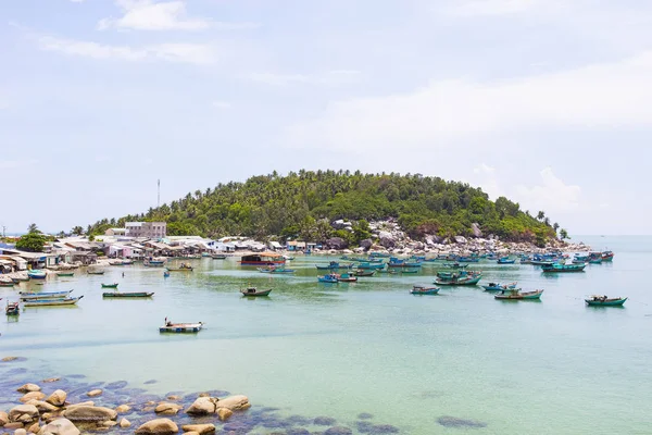 Fischerboote Der Bucht Von Hon Son Island Kien Giang Vietnam — Stockfoto