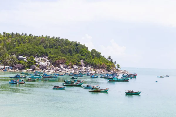 Fischerboote Der Bucht Von Hon Son Island Kien Giang Vietnam — Stockfoto