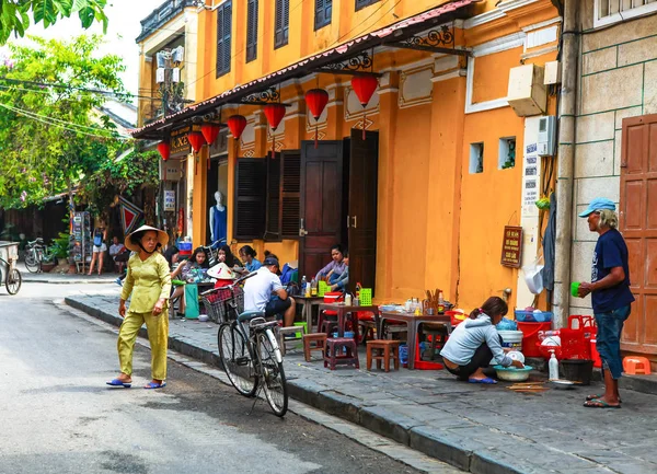 Hoi Quang Nam Vietnam April 2018 Straßenansicht Mit Alten Häusern — Stockfoto