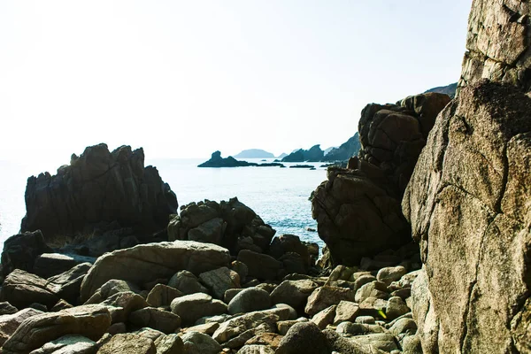 Камни Синем Море Мыса Джио Провинция Бинь Дин Вьетнам — стоковое фото