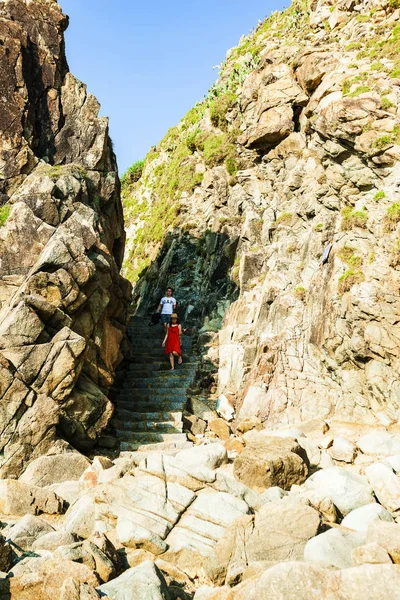 Stenen Blauwe Zee Van Gio Cape Binh Dinh Provincie Vietnam — Stockfoto