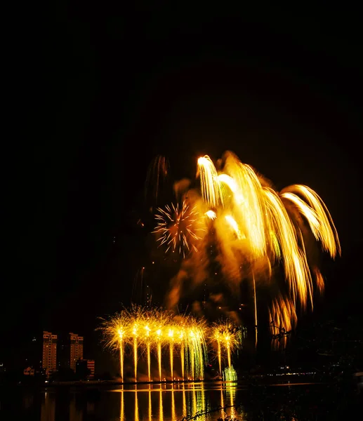 Nang Cidade Vietnã Abril 2018 Danang International Fireworks Competition Será — Fotografia de Stock
