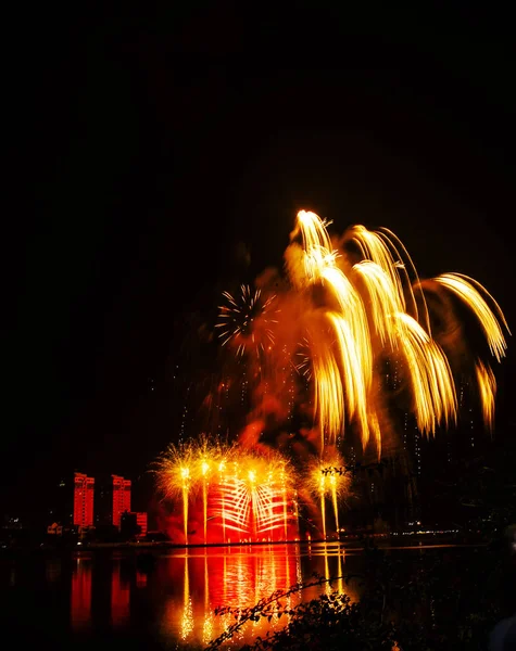 Nang Město Vietnam Dubna 2018 Danang Mezinárodní Soutěž Ohňostrojů Bude — Stock fotografie