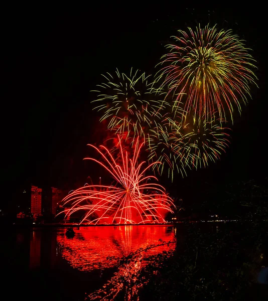 Nang Vietnam Abril 2018 Concurso Internacional Fuegos Artificiales Danang Celebrará — Foto de Stock