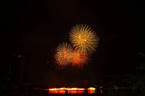 Fuegos Artificiales Para Julio Ciudad Yutz — Foto de Stock