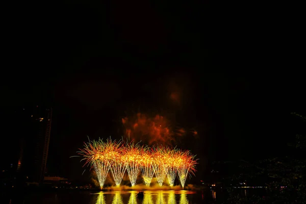 Fogos Artifício Para Julho Cidade Yutz — Fotografia de Stock