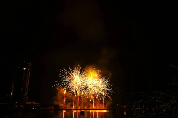 Fuegos Artificiales Para Julio Ciudad Yutz — Foto de Stock