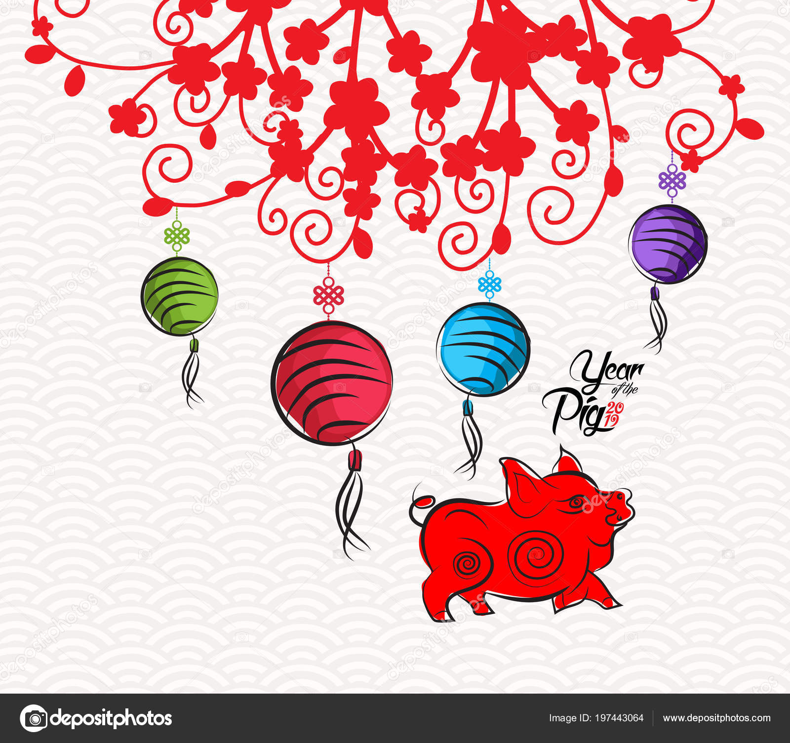 Abstract Chinese New Year Lantern And Background Year Of The Abstract Chinese New Year Lantern And Background Year Of The