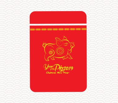 Çin yeni yılı para paketleri. Şans devam domuz 2019 yılı en iyi