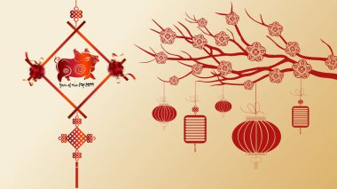 Güzel mutlu yeni yıl 2019 duvar kağıtları. Yıl (hiyeroglif domuz domuz)