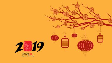 Güzel mutlu yeni yıl 2019 duvar kağıtları. Yıl (hiyeroglif domuz domuz)