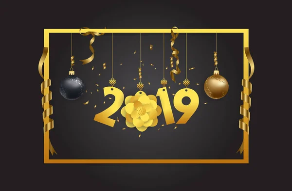 Happy New Year 2019 Background — стоковый вектор