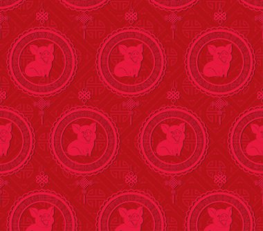 Çin yeni yılı desen arka plan. Domuz yılı