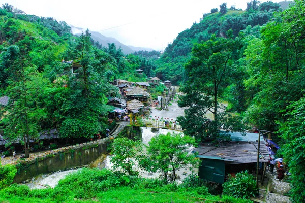 Hermoso Paisaje Los Campos Arroz Cat Cat Village — Foto de Stock