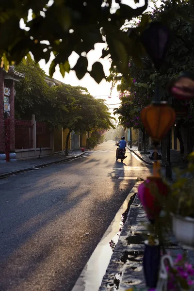 Хойан Куанг Нам Ватнам Сентября 2018 Года Ранним Утром Улице — стоковое фото