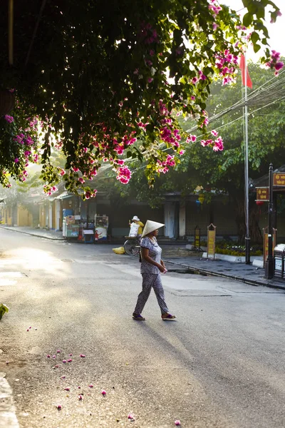 Hoi Quang Nam Vietnam Setembro 2018 Linda Manhã Cedo Rua — Fotografia de Stock