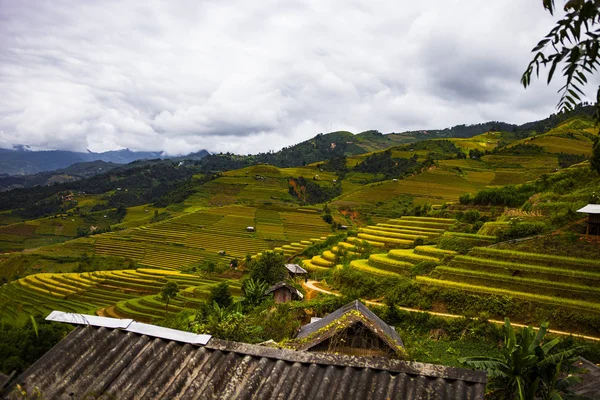 Mucangchai Vietnam Settembre 2018 Terrazze Riso Nella Stagione Dell Acqua — Foto Stock