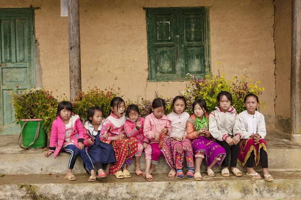 Dong Van Giang Vietnam Outubro 2018 Crianças Minorias Étnicas Não — Fotografia de Stock