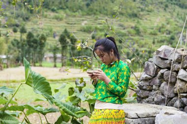 Akciğer Cu, Ha Giang, Vietnam, 20 Ekim 2018: Akciğer Cu bayrak direği nerede Ha Giang il, Vietnam