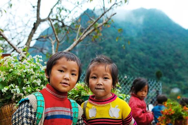 Dong Van Giang Vietnam Outubro 2018 Filhos Hmong Étnicos Giang — Fotografia de Stock