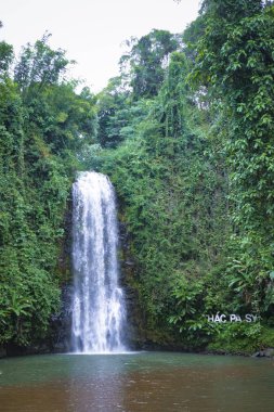 Kon Tum, Vietnam - November 24, 2018: Pasy waterfalls, Mang Den, Kon Tum, Vietnam