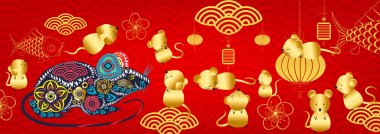  Mutlu yeni yıl sıçan 2020, Çin yeni yıl tebrik, Sıçan Yılı