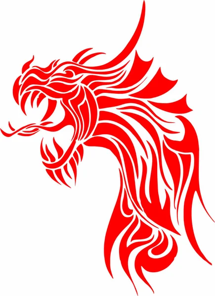 Dragon Vector Tekening Voor Tattoo — Stockfoto