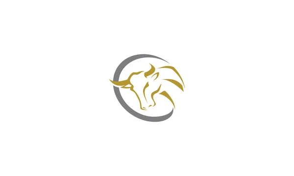 Buffalo Logo Vector Icon — Stock Vector