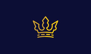 taç çizgi sanat logosu simge vektör