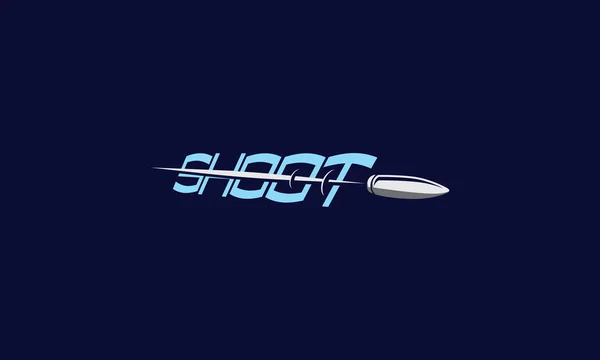 Schieten Bullet Shot Logo Pictogram Vector — Stockvector