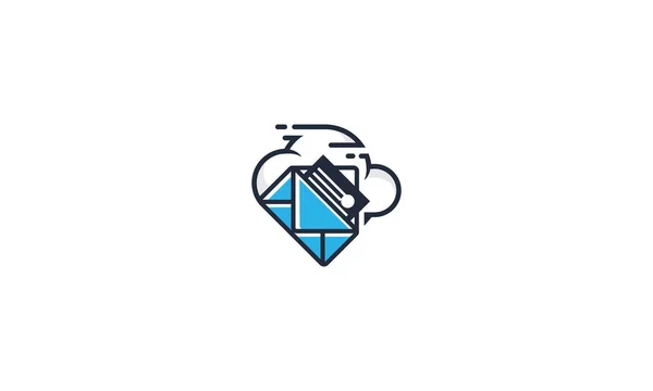 Cloud Mail Logo Ikona Vektor — Stockový vektor