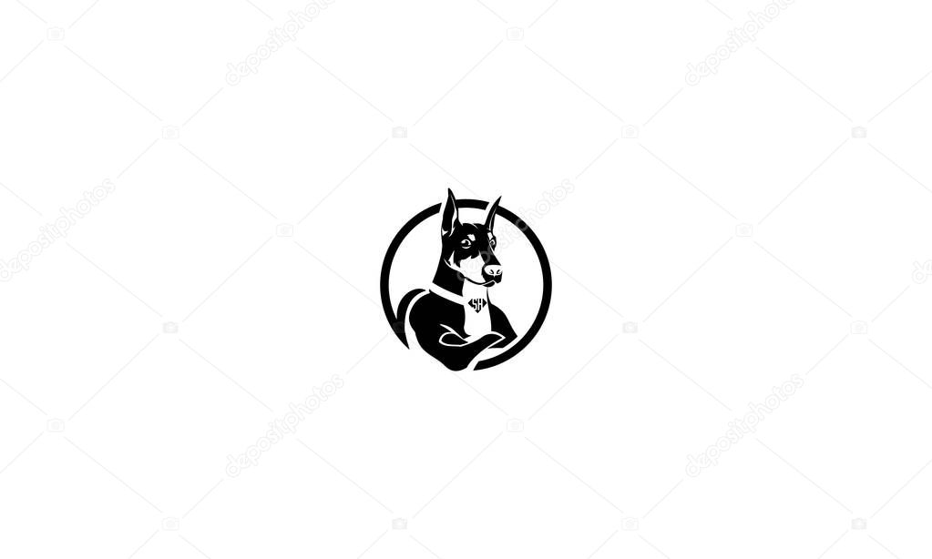 Super dog logo icon vector