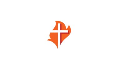 dini çapraz kilise logosu simge vektör