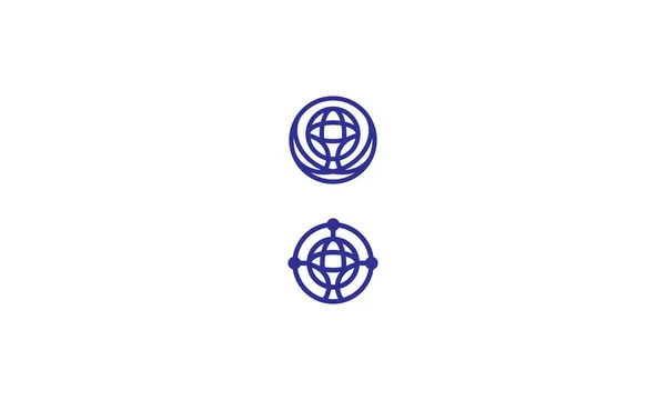 World Technology Business Logo Icon Vector — 스톡 벡터