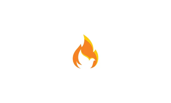Pomba Fogo Logotipo Vetor Ícone —  Vetores de Stock