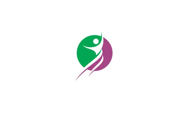 Human Jump Successful Vector Icon Logo — Stock Vector